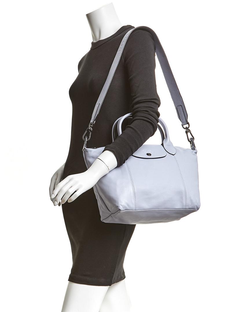 Le Pliage Cuir Small Leather Logo Strap & Short Handle Tote Le Pliage Cuir Small Leather Logo Strap & Short Handle Tote