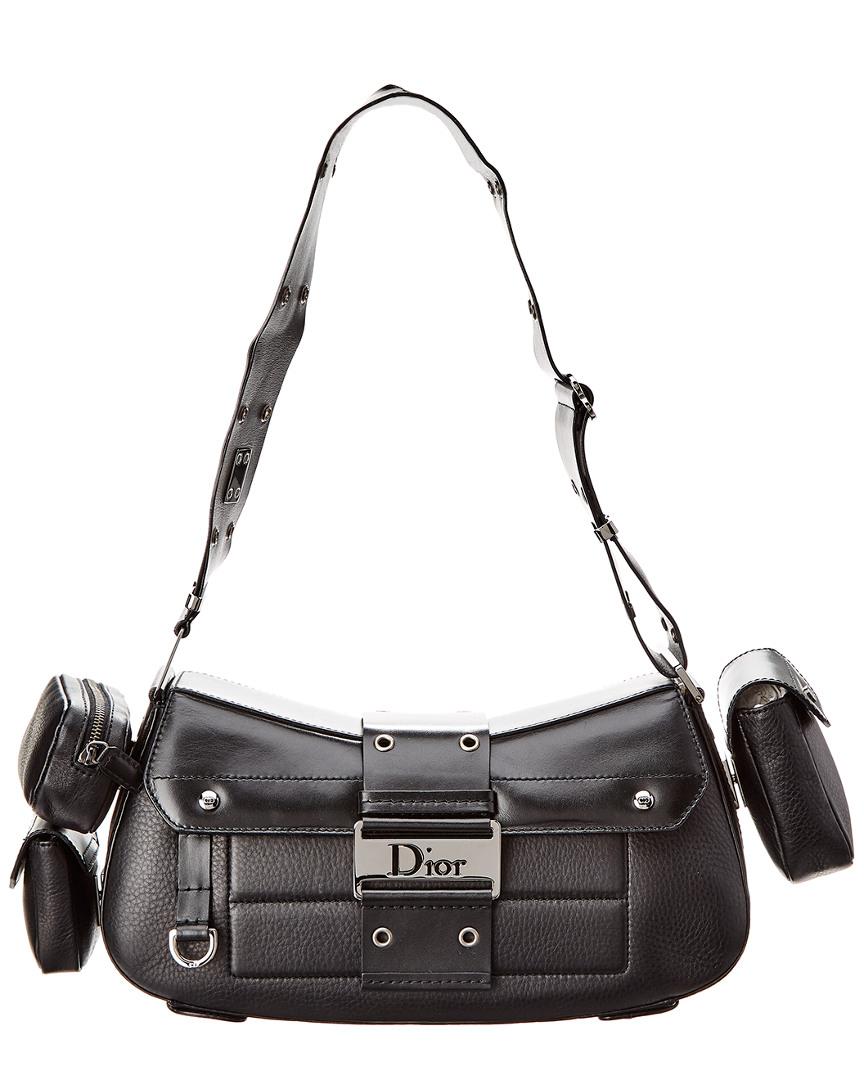 Dior Black Leather Street Chic Shoulder Bag | Lyst UK