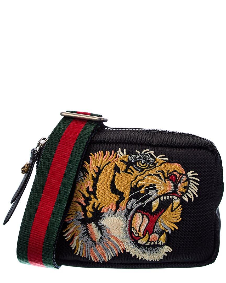 Gucci Canvas Shoulder Bag in Black Lyst UK