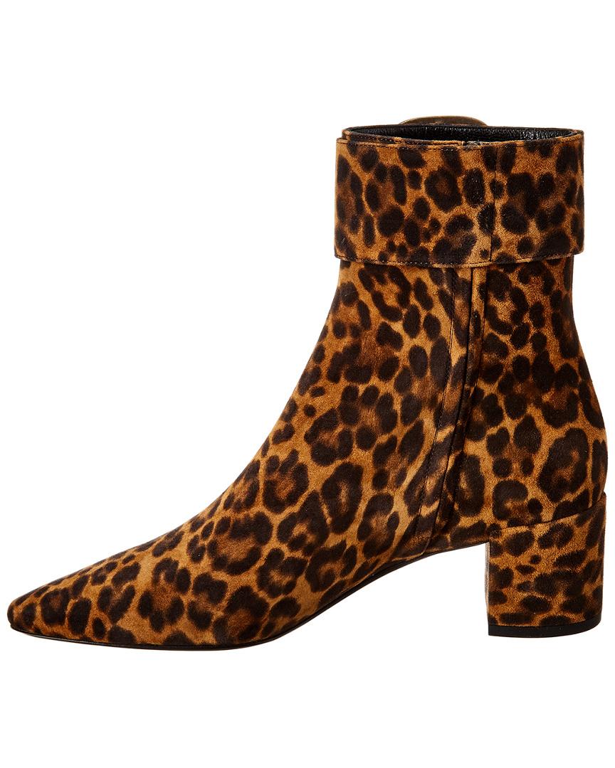 ysl leopard booties