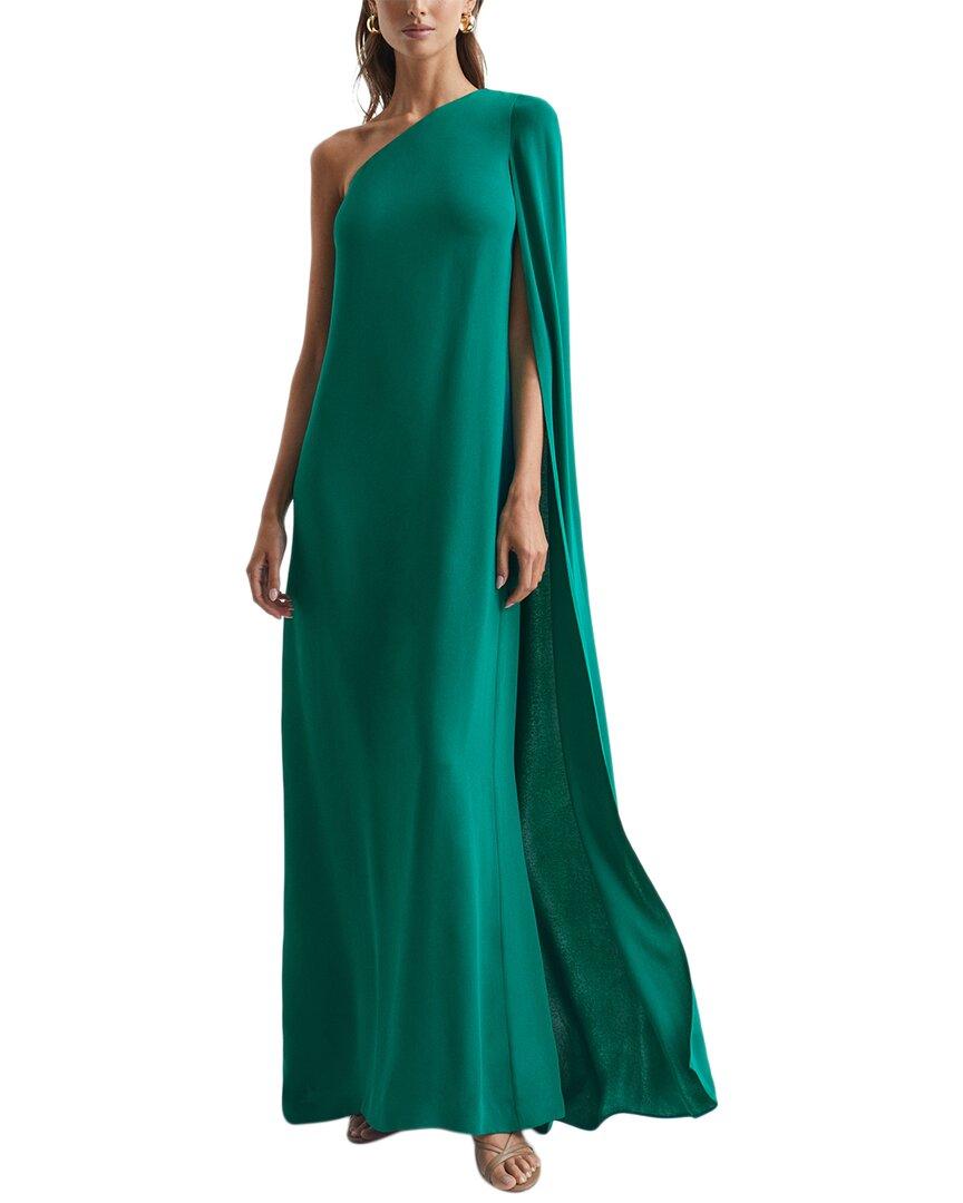 【海外限定】REISSドレス☆Green Fae Satin Cape Maxi Dress Reiss Fae Satin Cape Maxi Dress | REISS Rest of Europe