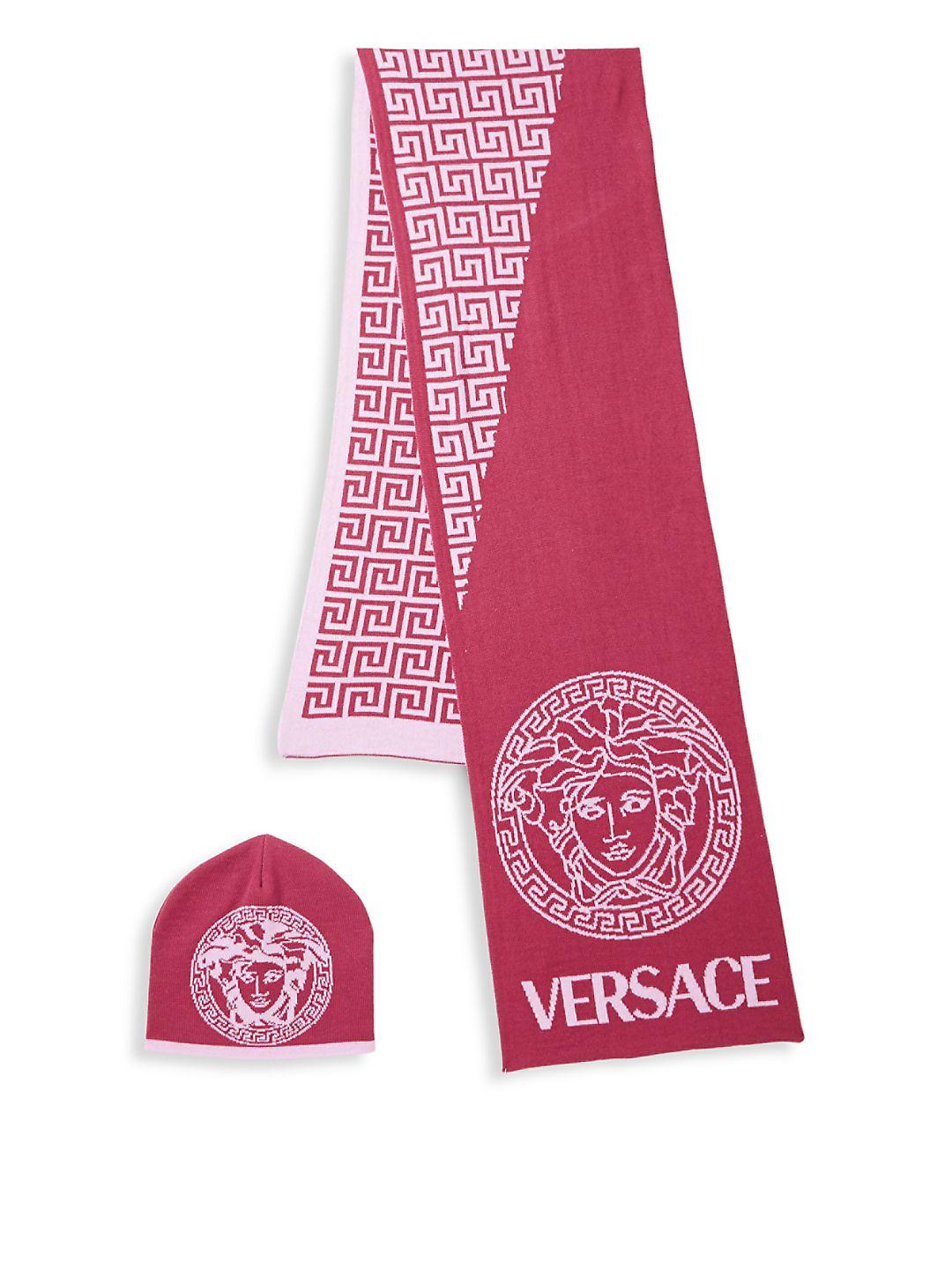 versace beanie and scarf