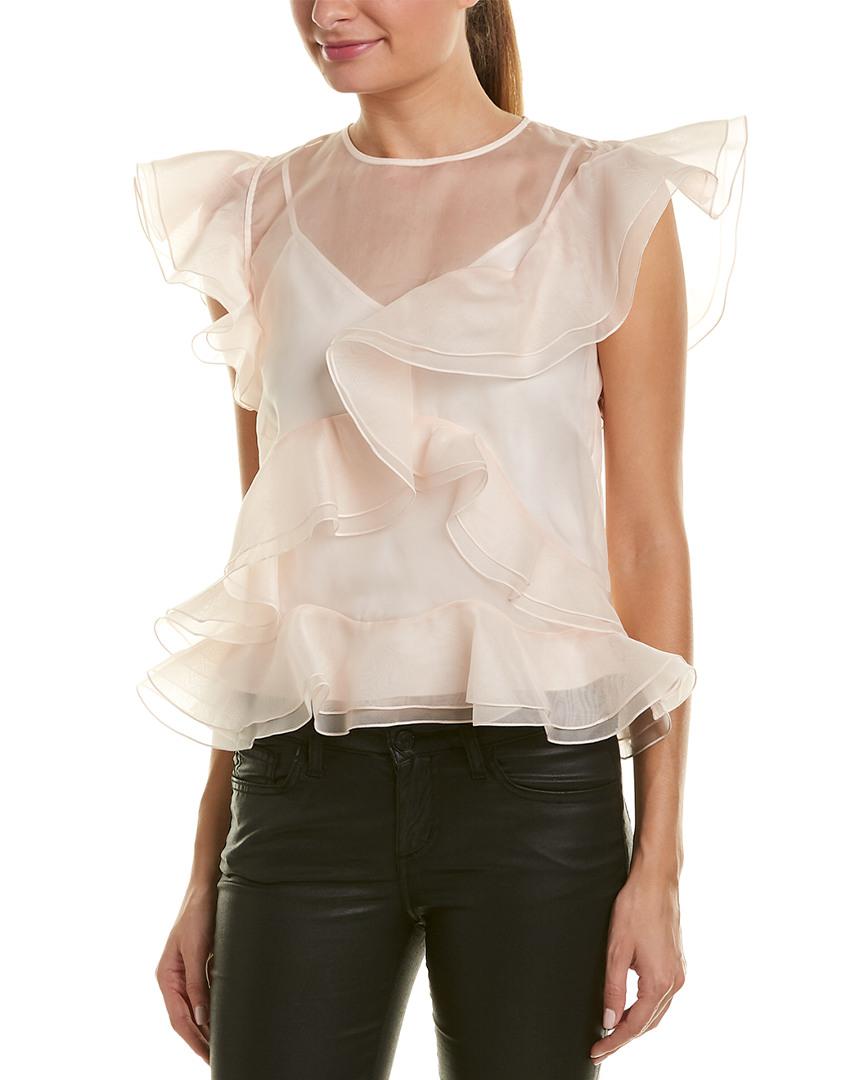 rebecca taylor silk ruffle top