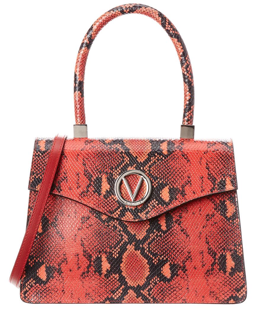 pust pastel ben Valentino By Mario Valentino Melanie Python-embossed Leather Top Handle  Satchel in Coral Red (Red) - Lyst