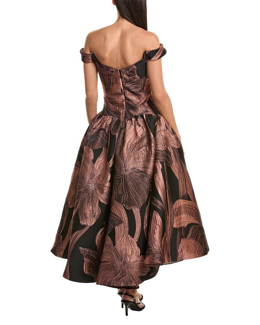 staud a line dress Square Neckline Gown Hunter / 16
