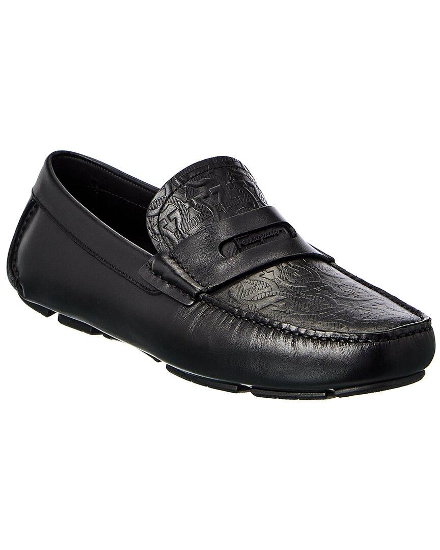 Ferragamo Ferragamo Newton Leather Loafer in Black for Men Lyst