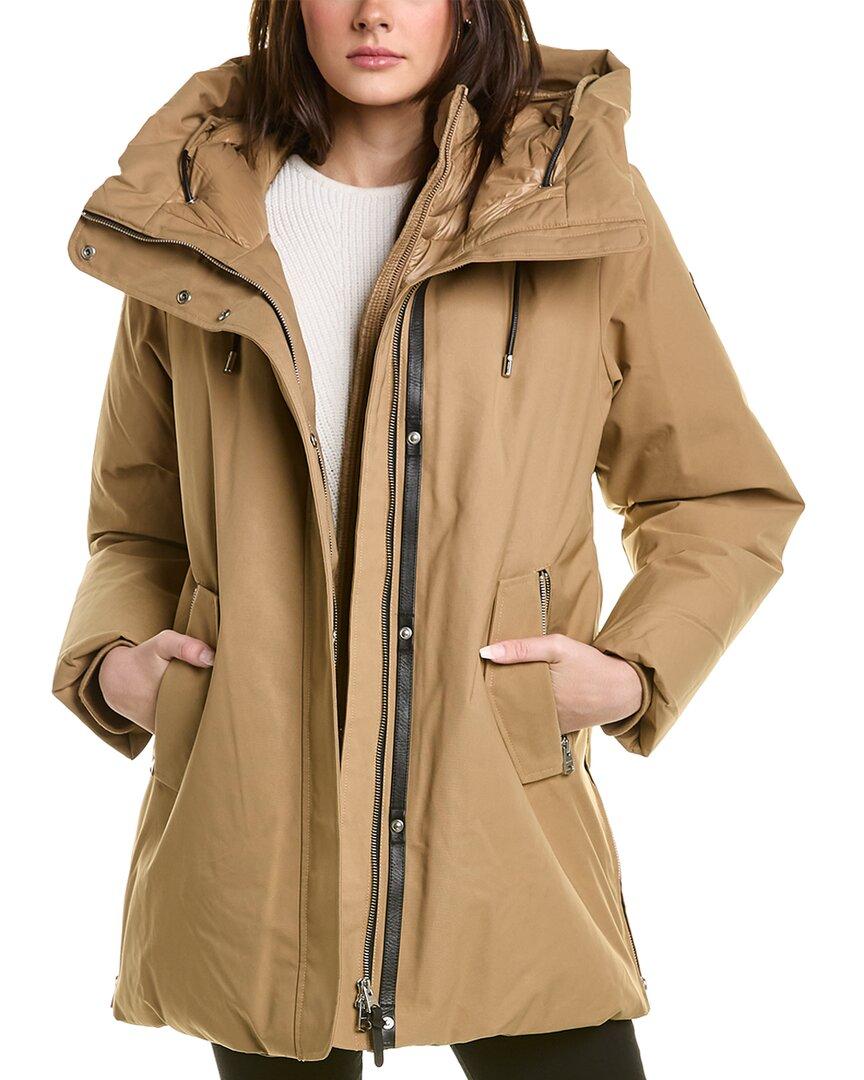 Mackage Kinslee 2-in-1 Oversized Leather-trim Down Parka in Brown | Lyst  Canada