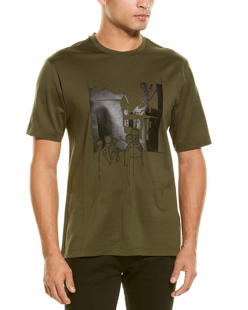 Z Zegna Cotton Graphic T-shirt in Green 
