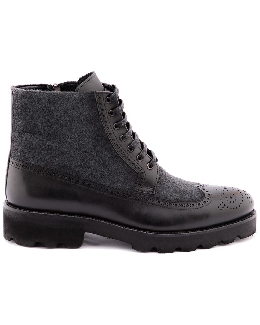 black wingtip boot