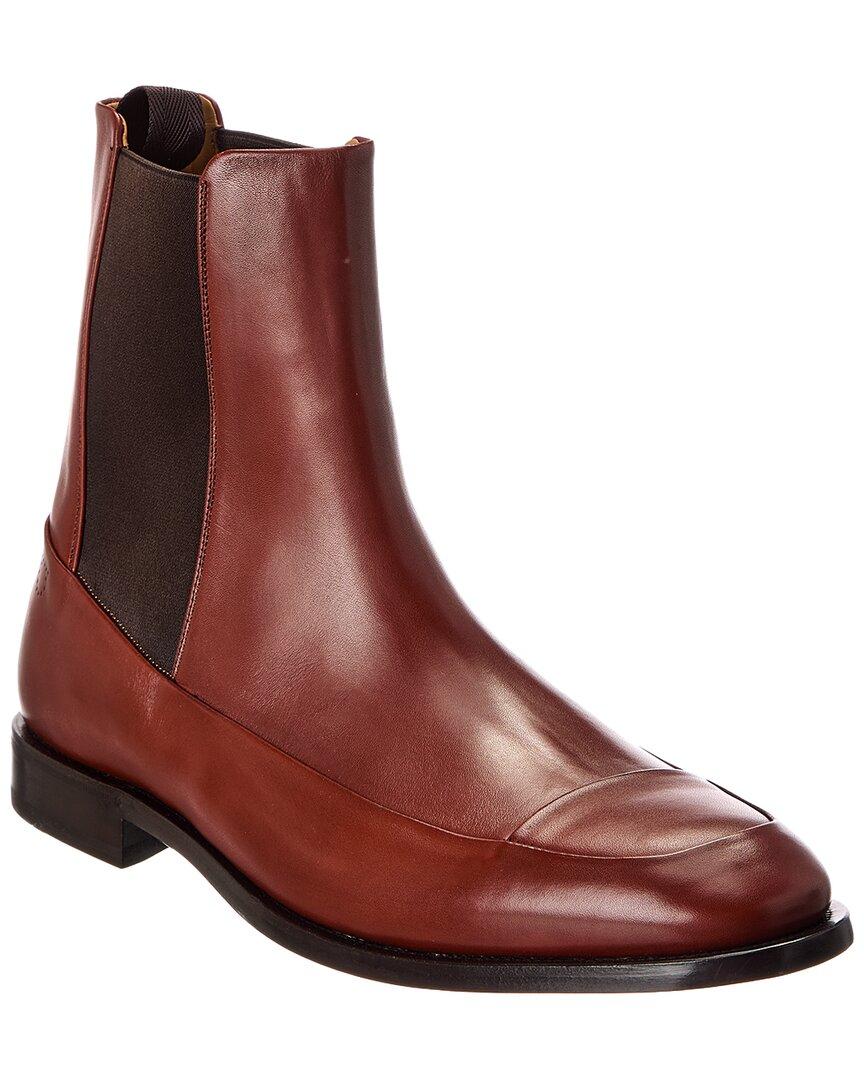 Ferragamo Genesio Leather Boot, Brown Salvatore Ferragamo George 2 Chelsea Boots | ShopSimon main image 3