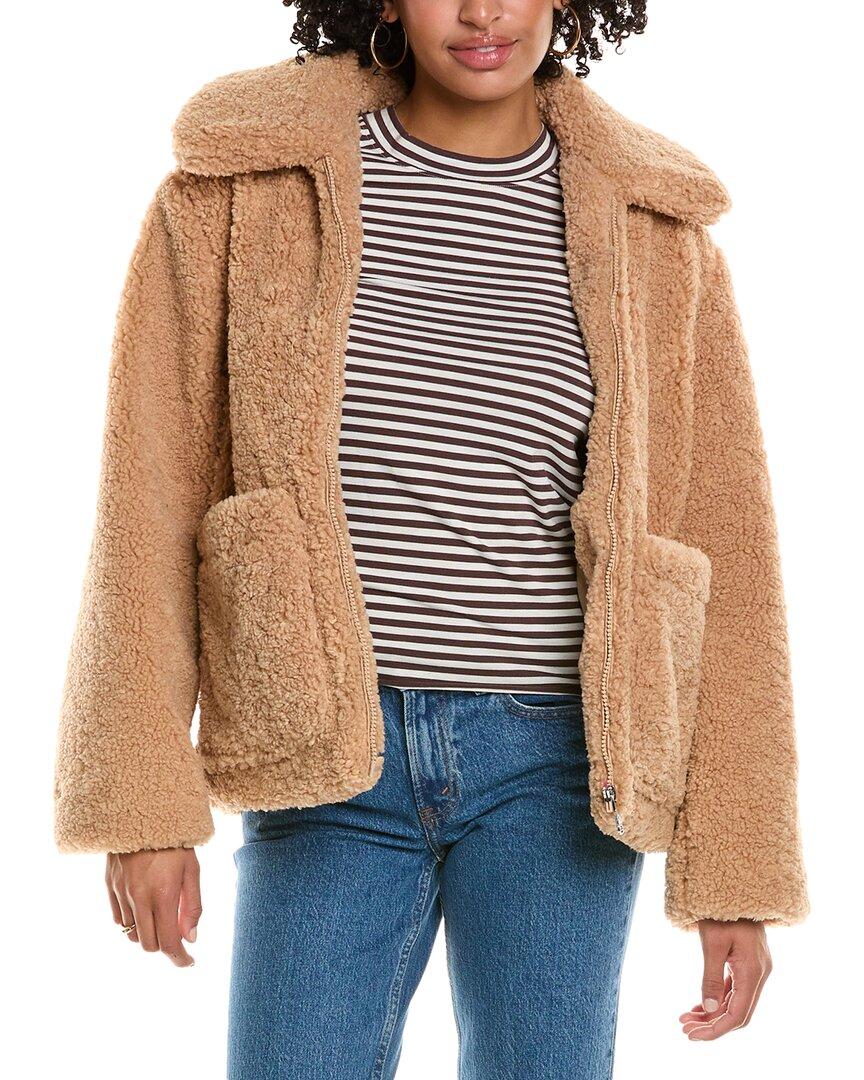 Sam Edelman Zip Front Teddy Jacket in Blue Lyst Canada