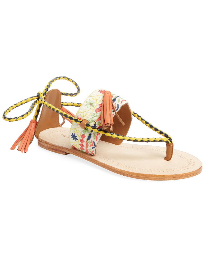 Antik Batik  Leather Tarata Embroidered Thong Sandal  Lyst