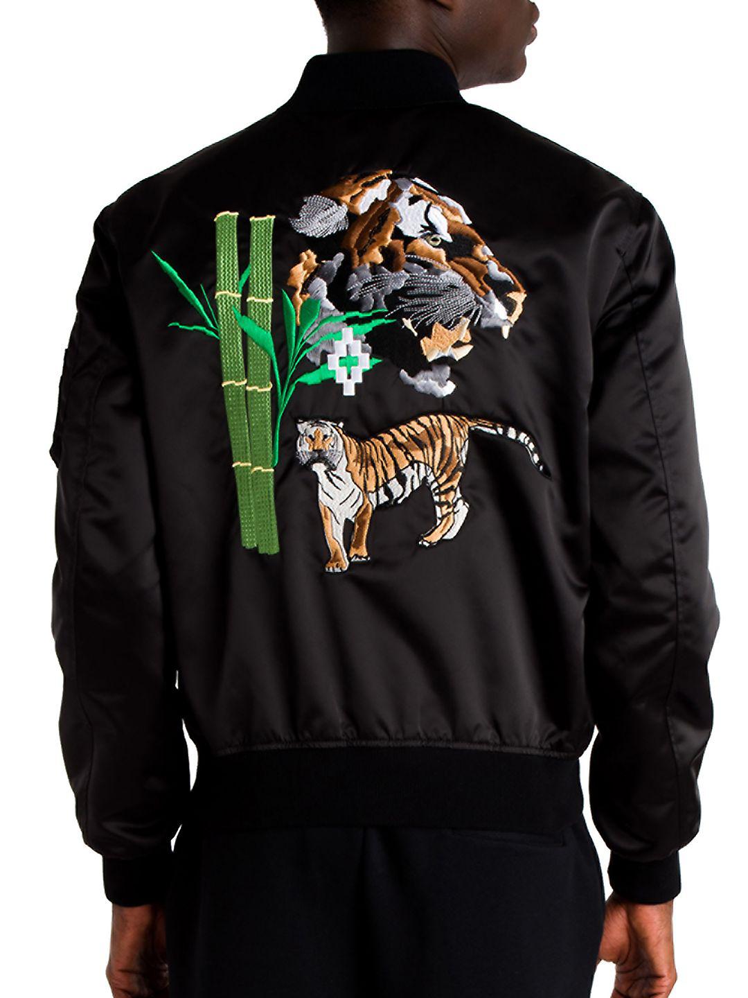 Marcelo Burlon Cotton X Tyga Embroidered Tiger Jacket in Black for Men -  Lyst