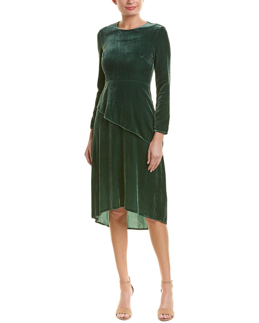 maje green velvet dress