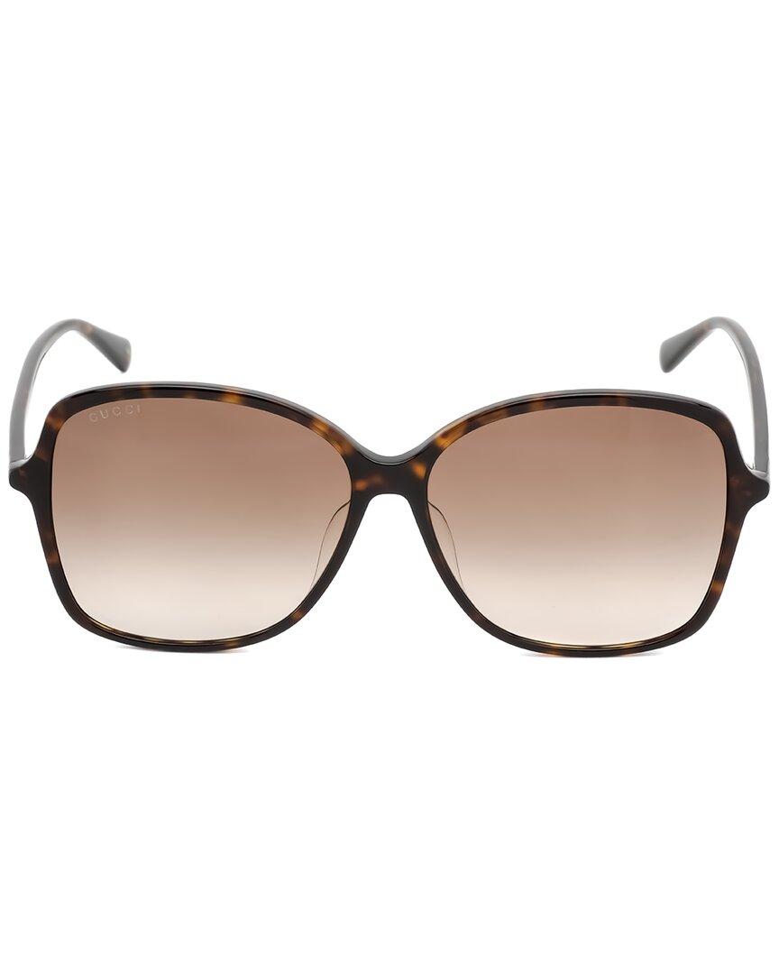 Gucci 60mm Square Sunglasses in Brown | Lyst