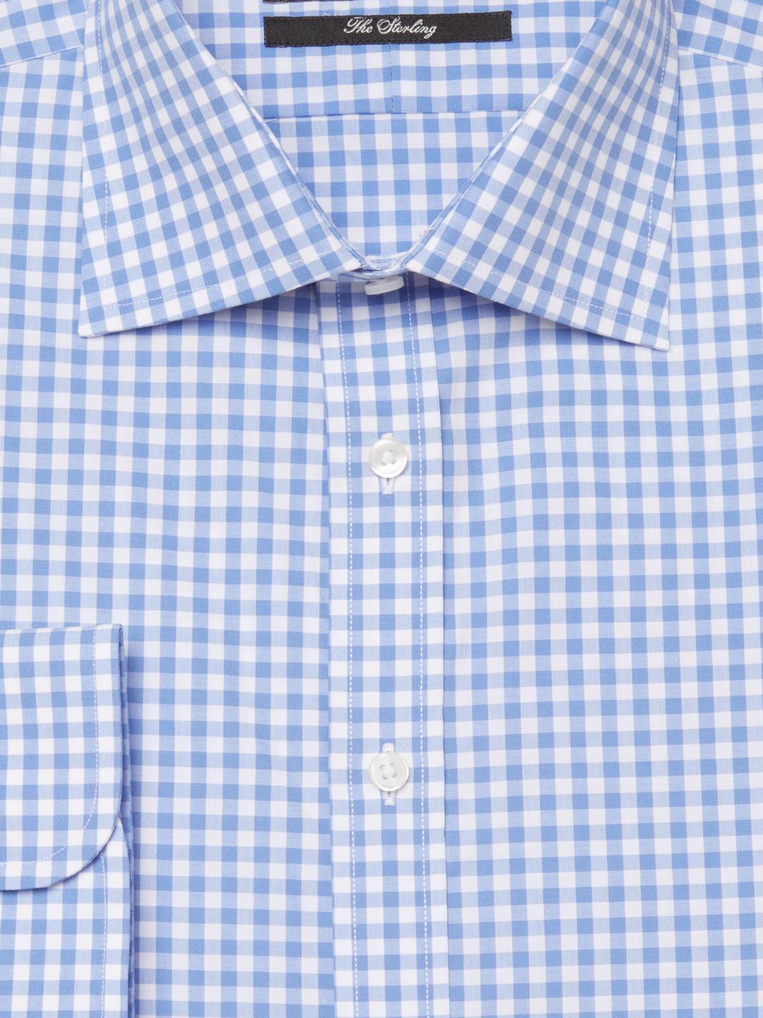Thomas Pink Sterling Check Slim Fit Dress Shirt in Blue for Men | Lyst
