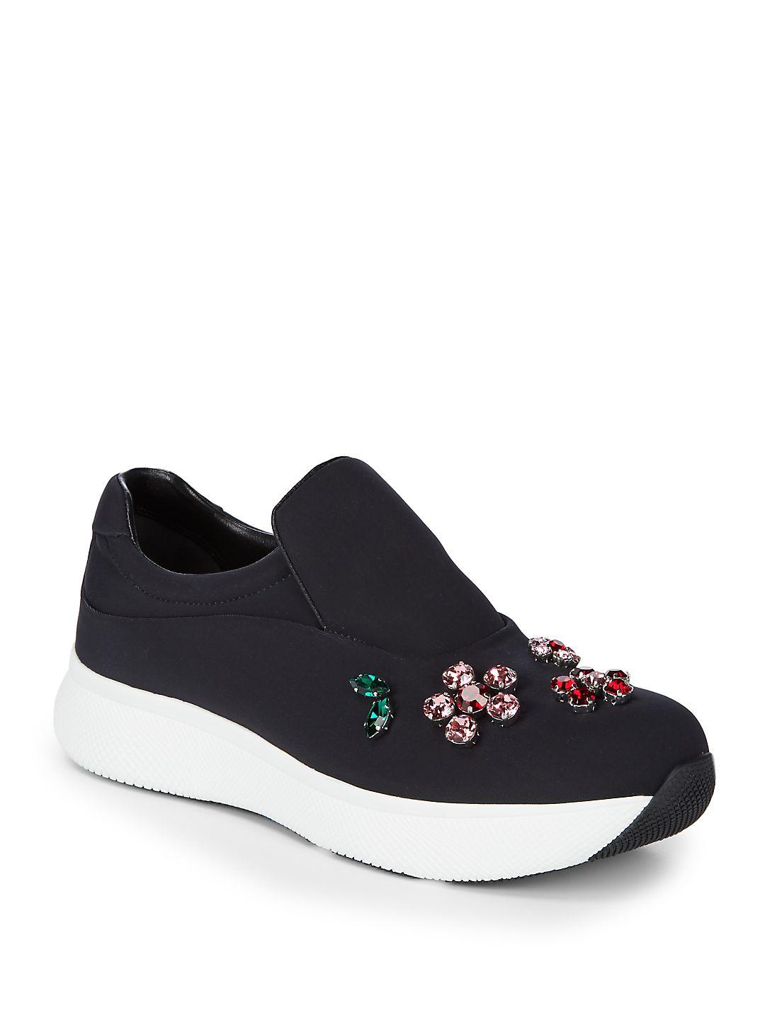 embellished slip on sneakers