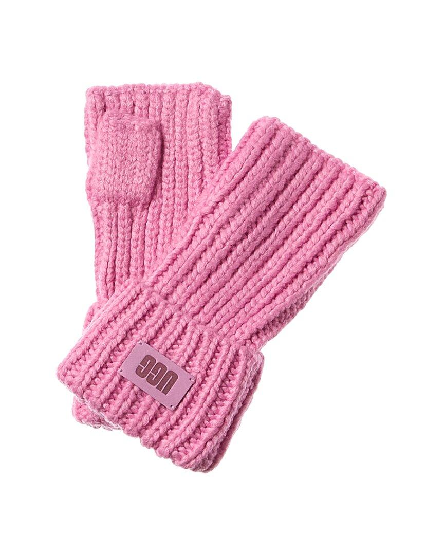 UGG Chunky Cuff Wool-blend Fingerless Gloves in Pink | Lyst