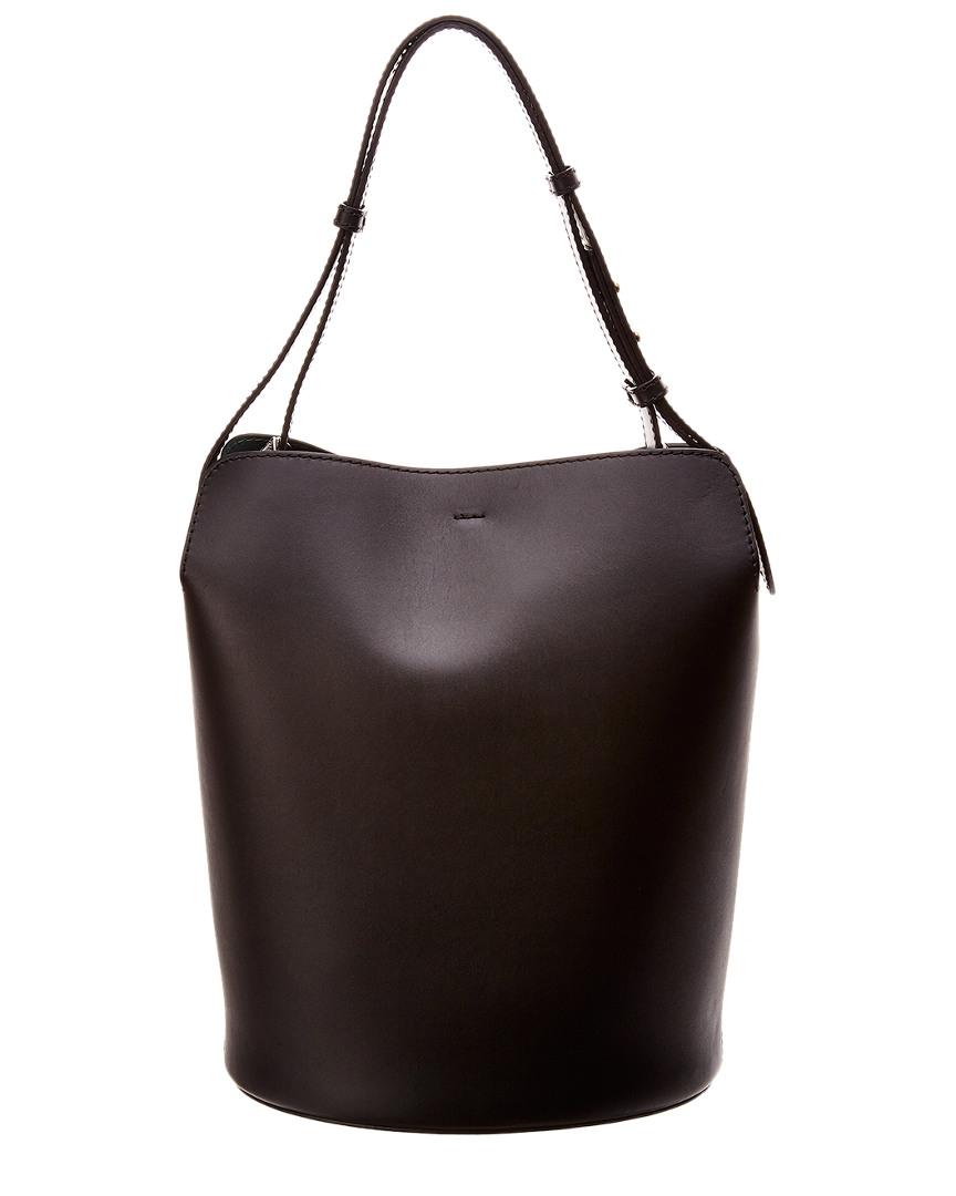 Burberry Bucket Large Leather Bag in Black | Lyst