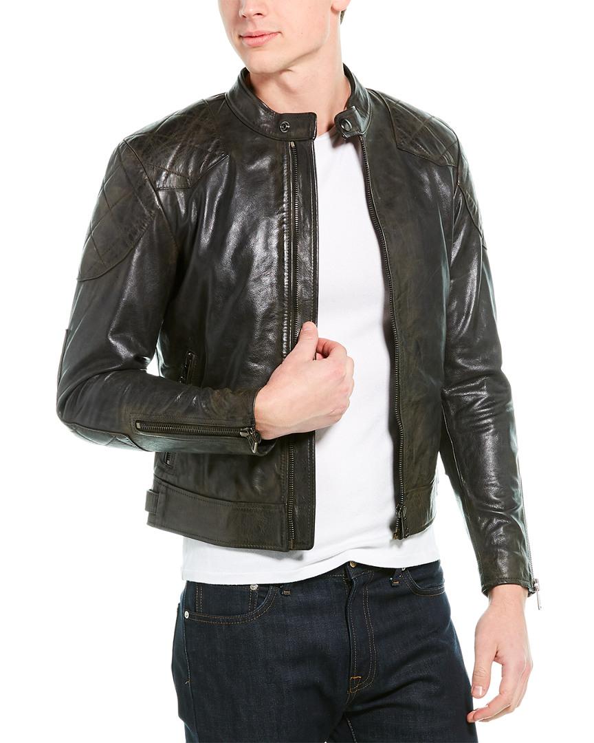 Belstaff Leather Outlaw Jacket in Grey (Gray) for Men - Save 5% - Lyst