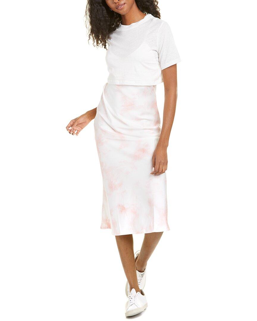 allsaints benno tee slip midi dress