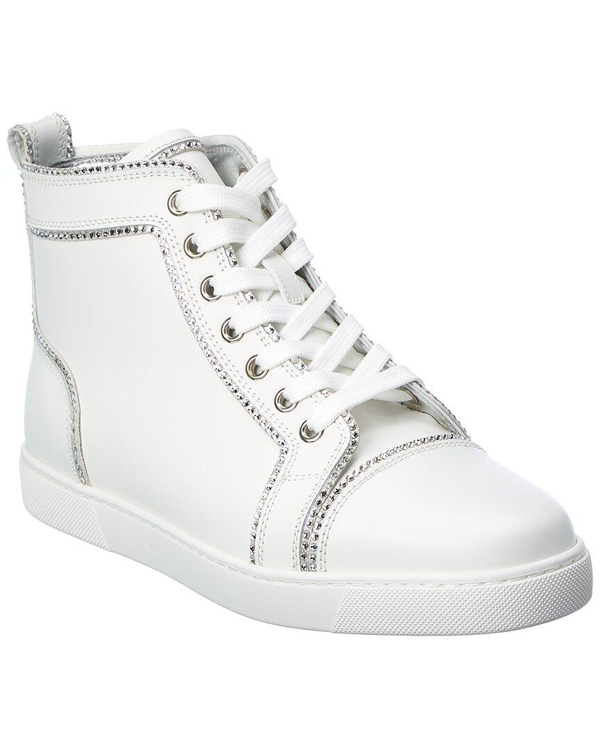 Christian Louboutin Louis Flat Calf White Sneakers New