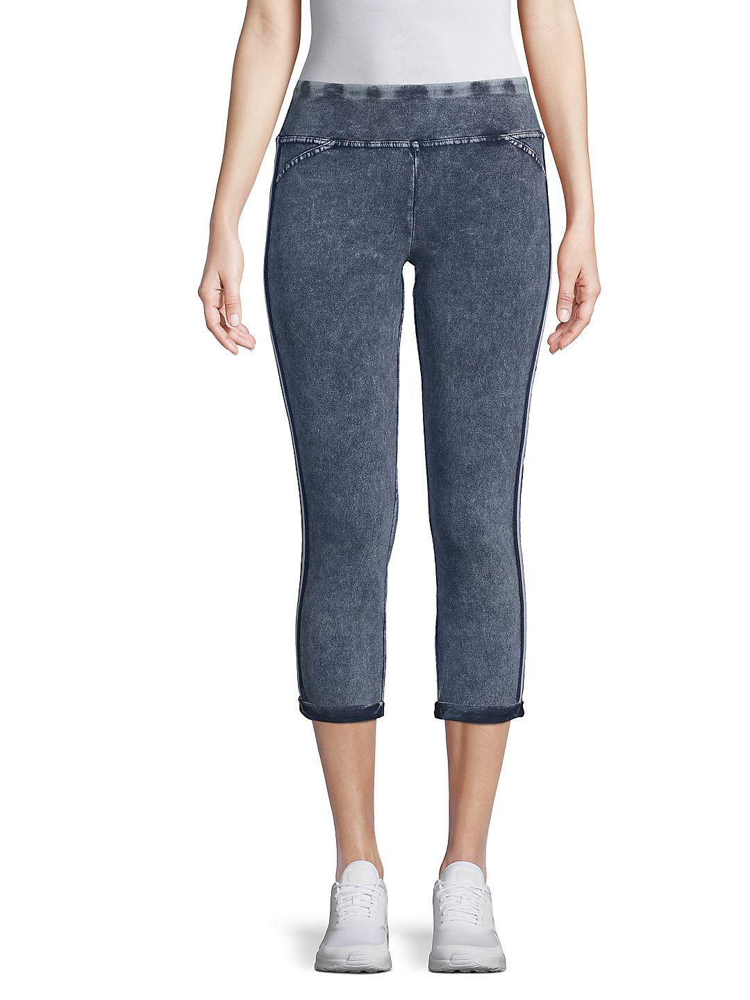 navy cropped jeggings