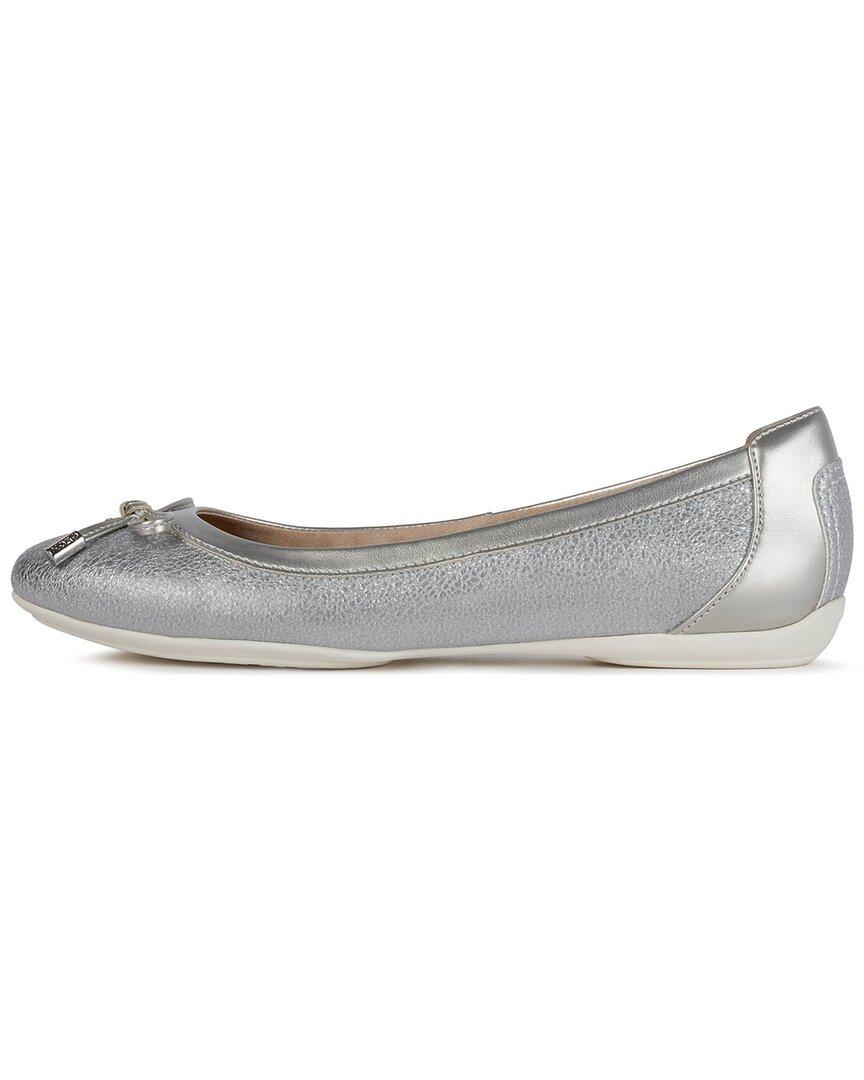Geox Charlene Ballerina Flat in Silver (Metallic) - Lyst