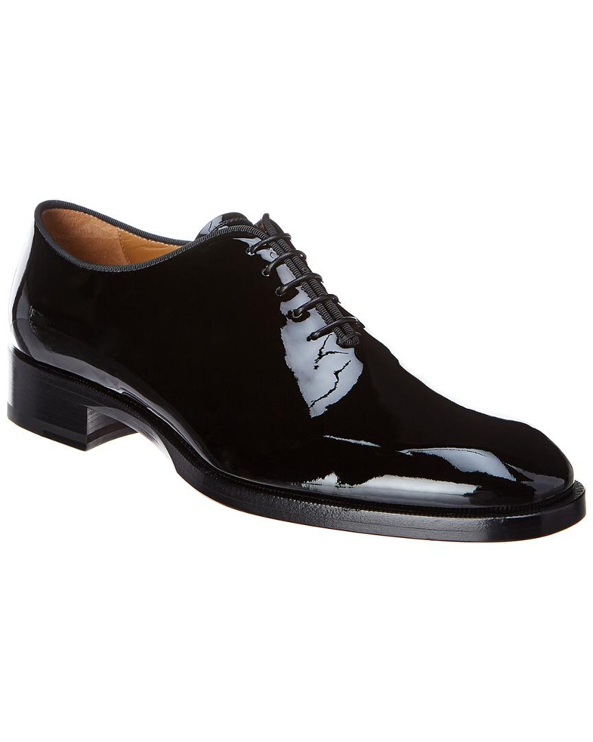 vogn Specificitet Demon Play Christian Louboutin Corteo Patent Oxford in Black for Men | Lyst