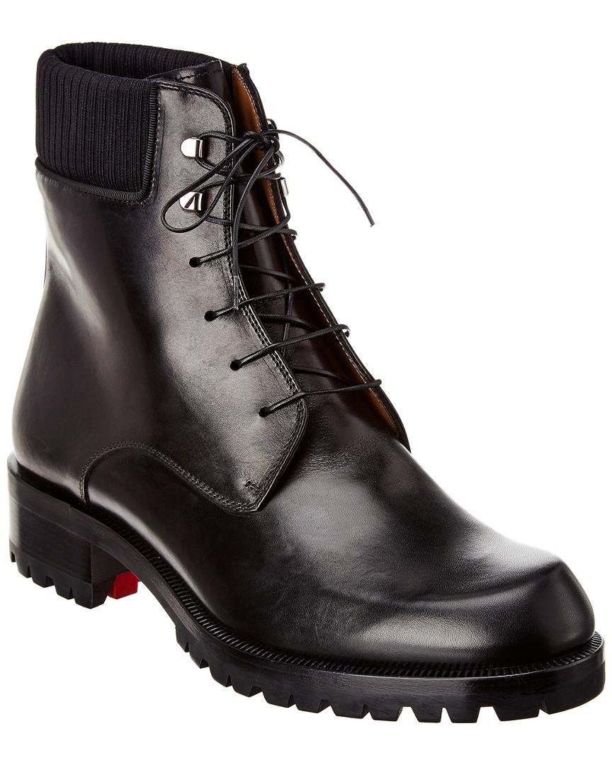 Christian Louboutin Trapman 20 Leather Boot in Black for Men - Lyst