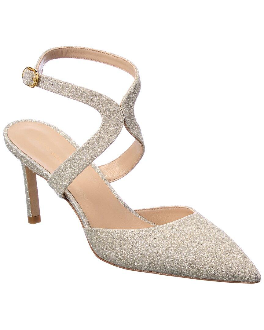 Stuart Weitzman Mariposa 75 Cutout Glitter Pump In Metallic Lyst Canada