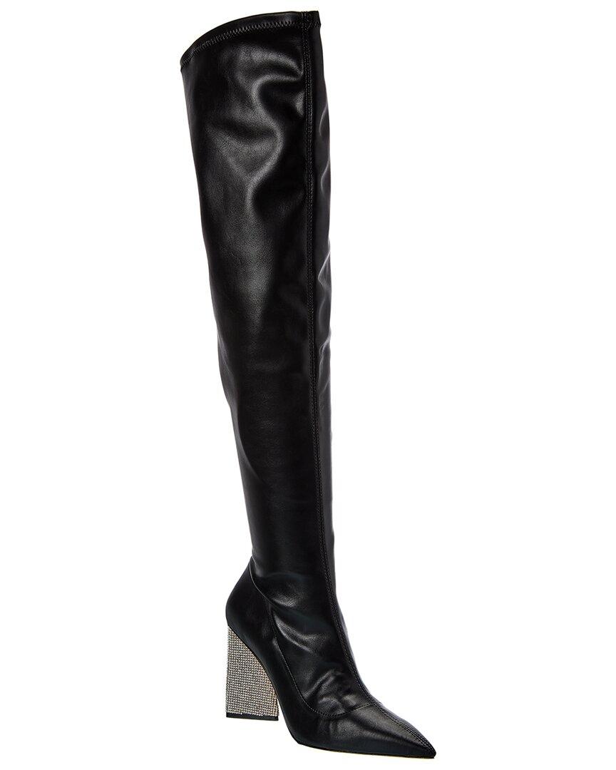 Schutz Cyrus Up Leather Boot in Black 