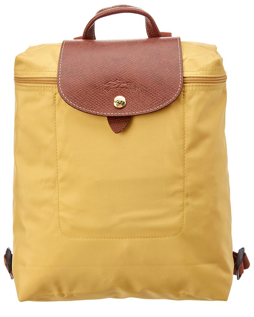 longchamp yellow backpack