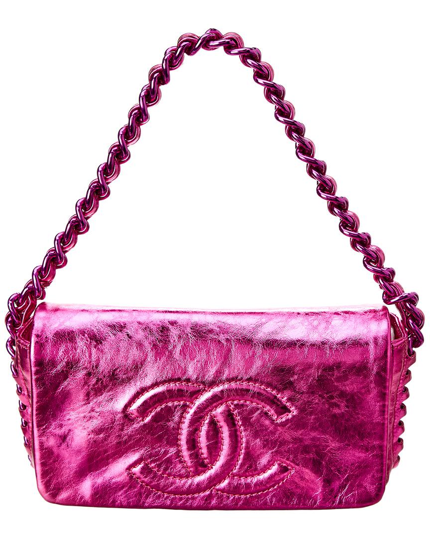 Chanel Pink Metallic Leather Shoulder Bag | Lyst UK