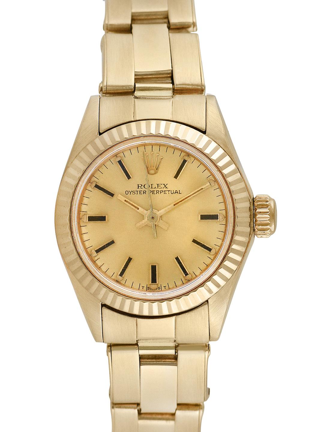 Rolex Vintage Ladies Yellow Gold Oyster Perpetual Watch, in |