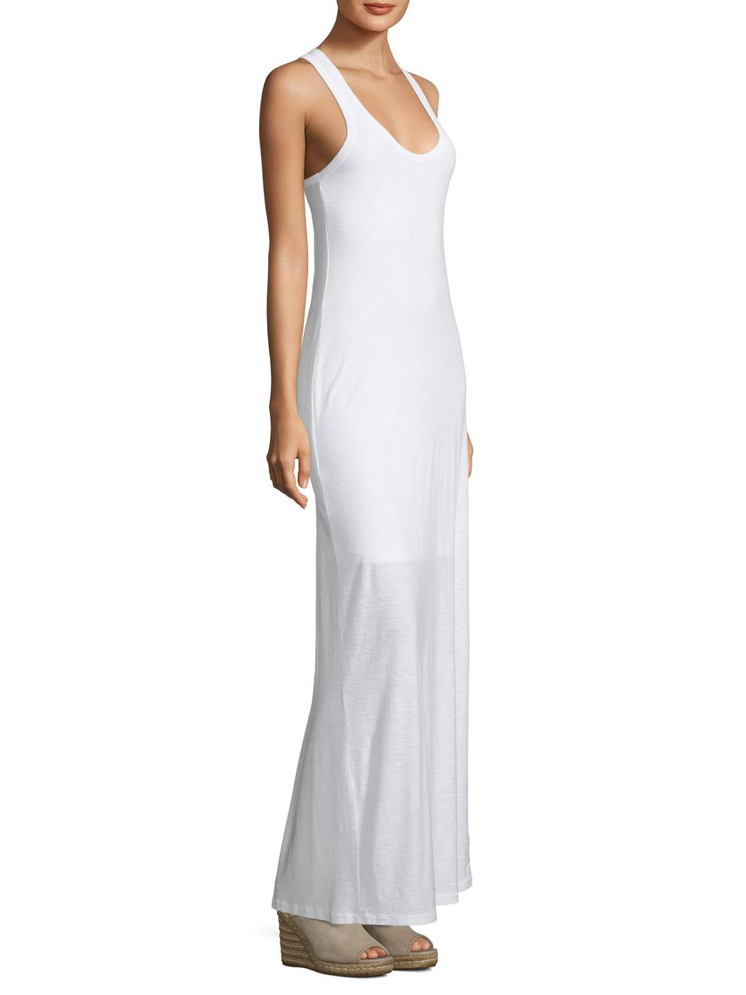 white racerback maxi dress