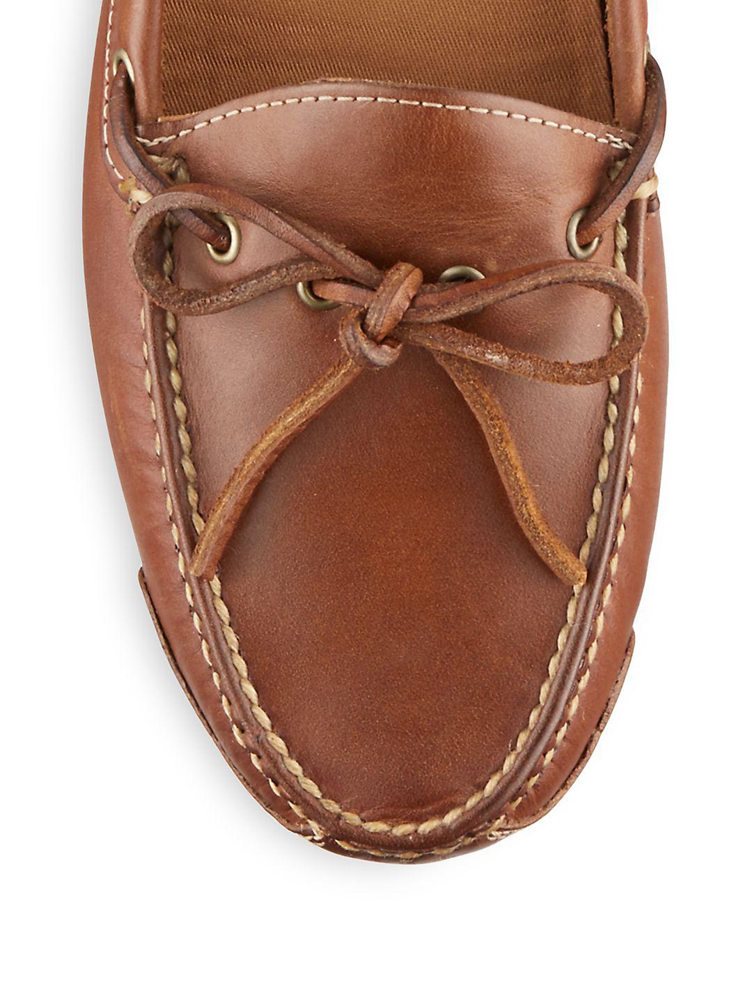 Cole Haan Lace Tie Leather Driver Loafers in Brown Lyst
