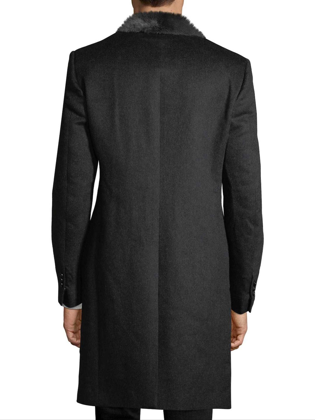 Fendi Mink Fur Shawl Collar Coat in Grey (Gray) for Men - Lyst