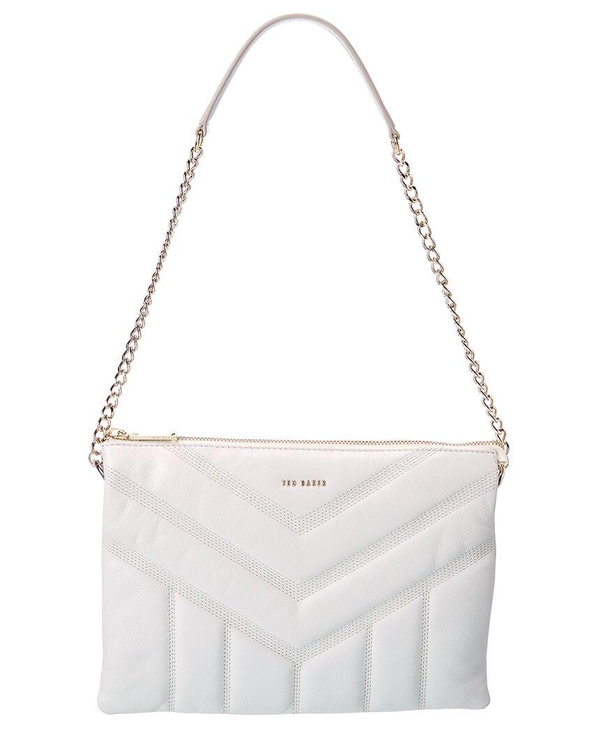 Ted Baker Ayahla Puffer Quilted Leather Crossbody in White | Lyst