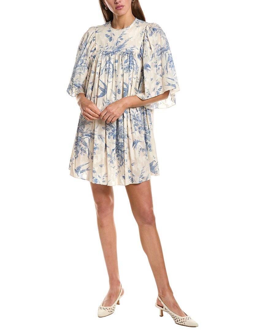 sachin and babi light blue dress Regency woman in cream embroidered dress Stock Photo main image 1