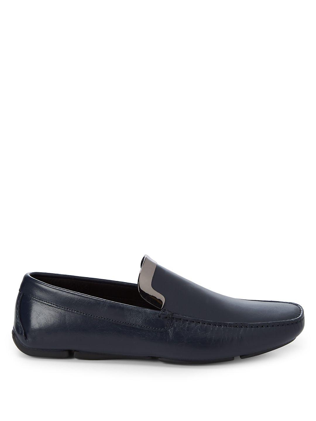 Versace Classic Leather Dress Shoes in Blue for Men Lyst