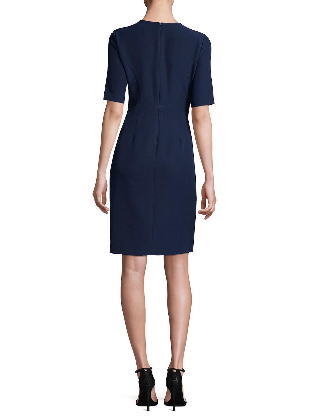 Maggy London Synthetic Crepe Sheath Dress in Dark Navy (Blue) - Lyst