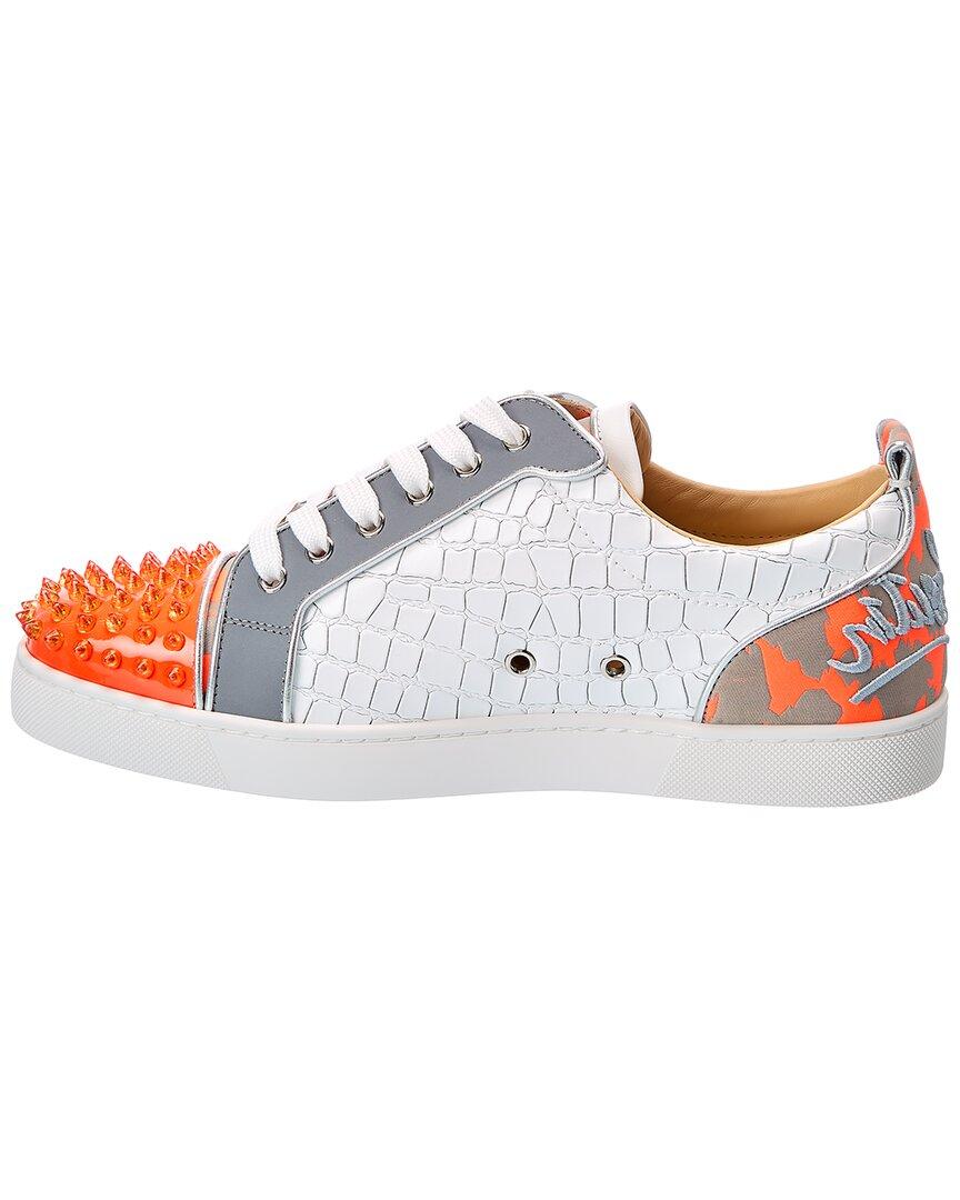 CHRISTIAN LOUBOUTIN Louis Junior Spikes Cap-Toe Leather Sneakers for Men