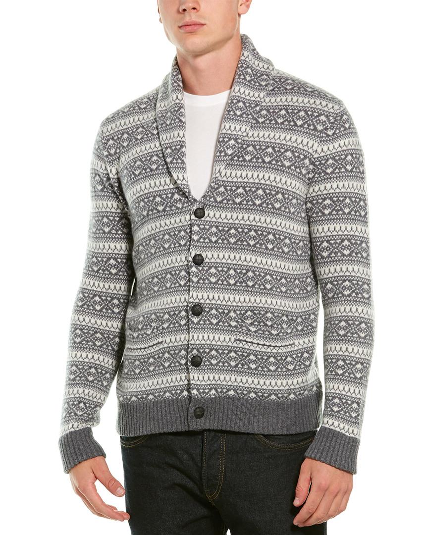 Brooks Brothers Wool-blend Shawl Collar Sweater in Grey (Gray) for Men