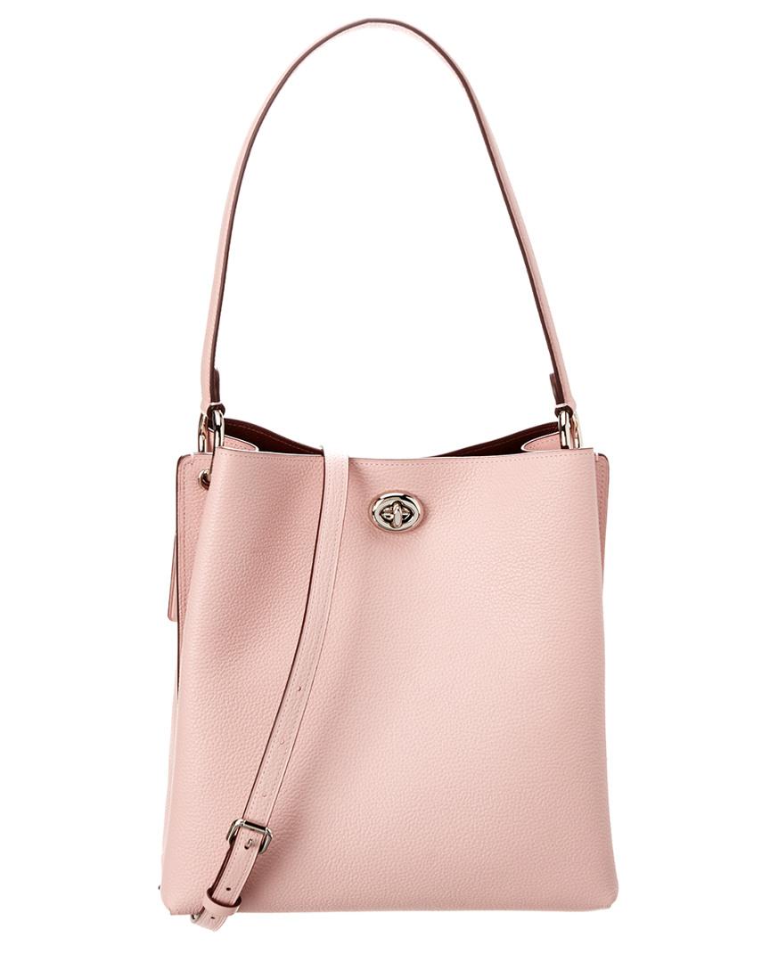 COACH Polished Pebble Leather Charlie Bucket (blossom/silver) Handbags in Pink - Lyst