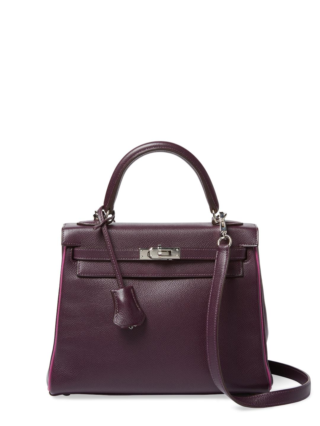 Hermès Vintage Raisin Epsom Kelly 25 in Purple