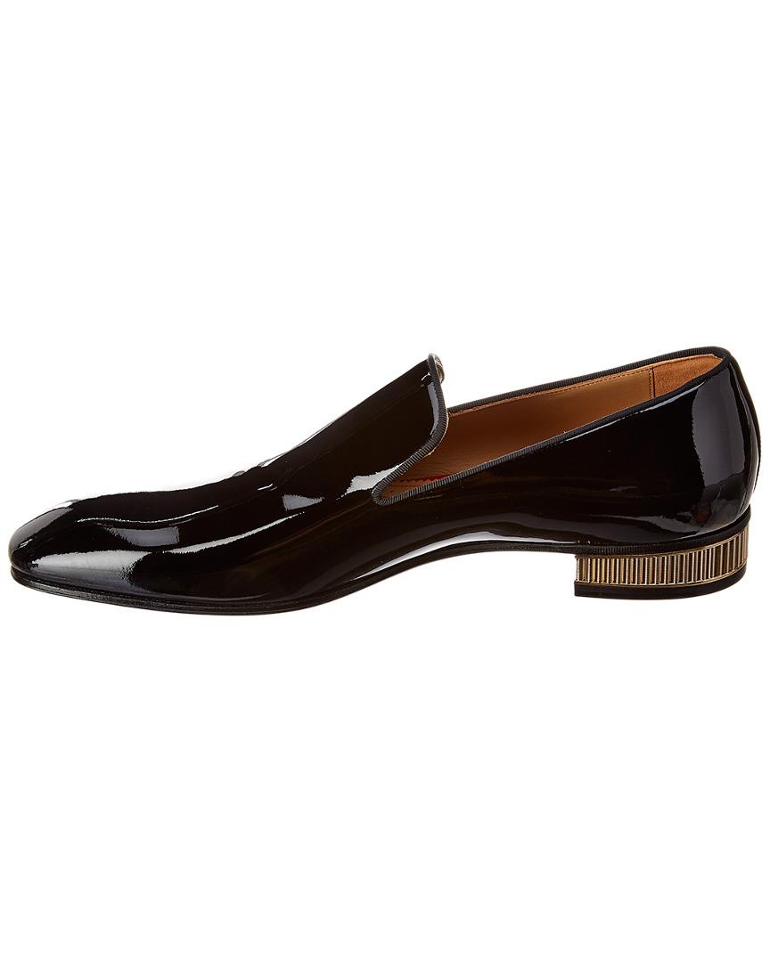 Christian Louboutin Leather Colonaki Patent Loafer in Black for Men | Lyst