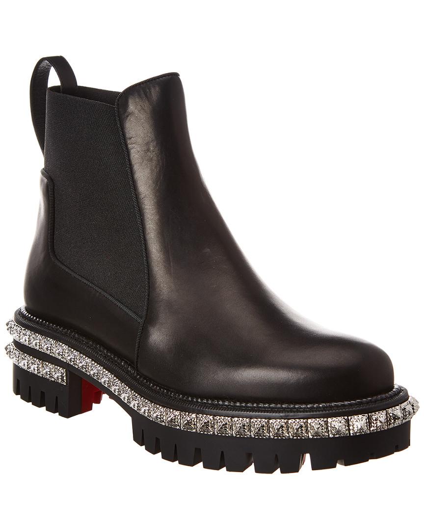 christian louboutin by the river leather boot