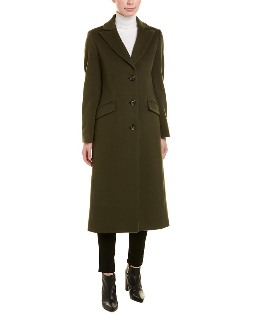 Cinzia Rocca Wool & Cashmere-blend Coat in Green - Save 43% - Lyst