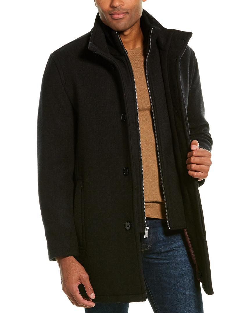 men's stand collar wool coat